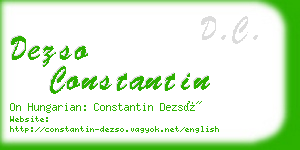 dezso constantin business card